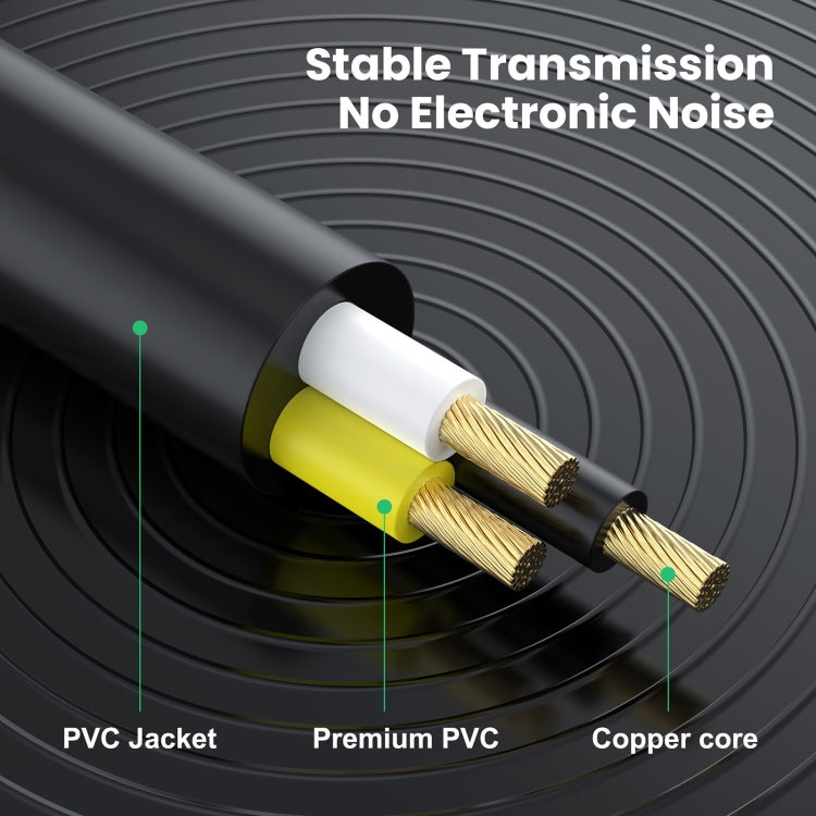 5m 6.35mm TRS Stereo Female to 2 x 6.35mm TS Male Mono Audio Adapter Cable(Black) - Video & Audio Cable by PMC Jewellery | Online Shopping South Africa | PMC Jewellery | Buy Now Pay Later Mobicred