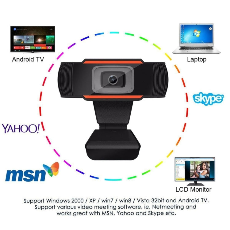 1080P 30fps HD Computer Camera Integrated Microphone USB Web Cam(Black) - HD Camera by PMC Jewellery | Online Shopping South Africa | PMC Jewellery | Buy Now Pay Later Mobicred