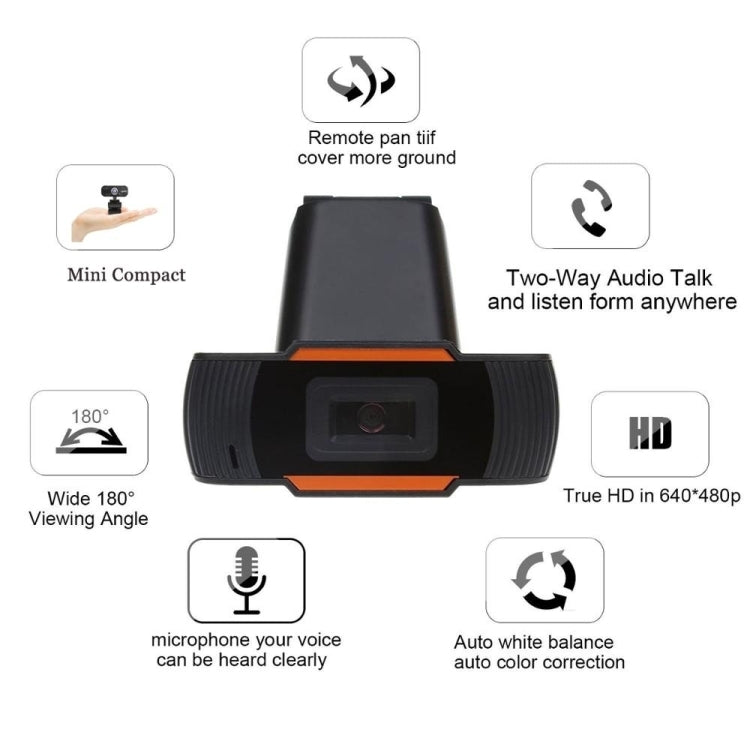 1080P 25fps HD Computer Camera Integrated Microphone USB Web Cam(Black) - HD Camera by PMC TechLife | Online Shopping South Africa | PMC TechLife | Buy Now Pay Later Mobicred