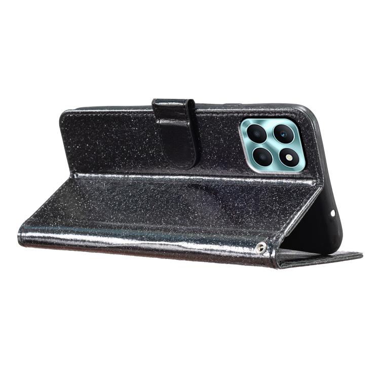 For Honor X6c 4G Glitter Powder Flip Leather Phone Case(Black) - free shipping - PMC TechLife - Order now!