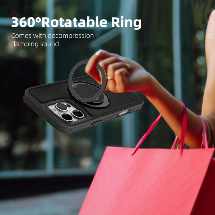 For iPhone 16 Plus Yashi 360 Degree Rotating MagSafe Holder Phone Case(Black) - free shipping - PMC Jewellery - Order now!