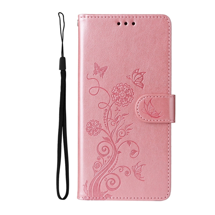 For Samsung Galaxy S25 5G Embossed Butterfly Flowers Leather Phone Case(Rose Gold) - free shipping - PMC Jewellery - Order now!