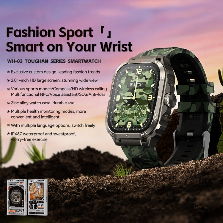 WK WH-03 2.01 inch Smart Watch Supports Bluetooth Calls(Grey) - free shipping - PMC TechLife - Order now!