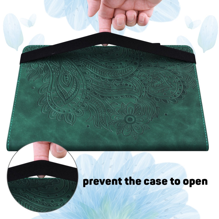 For Honor Pad 8 Peacock Embossed Pattern Leather Tablet Case(Green) - Honor by PMC TechLife | Online Shopping South Africa | PMC TechLife | Buy Now Pay Later Mobicred