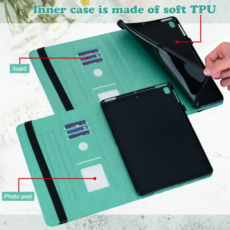 For Honor Pad 8 Tree & Deer Embossed Leather Tablet Case(Green) - Honor by PMC TechLife | Online Shopping South Africa | PMC TechLife | Buy Now Pay Later Mobicred