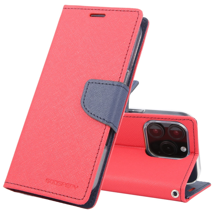 For iPhone 16 Pro Max GOOSPERY FANCY DIARY Cross Texture Leather Phone Case(Red) - free shipping - PMC Jewellery - Order now!