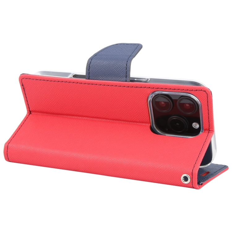 For iPhone 16 Pro Max GOOSPERY FANCY DIARY Cross Texture Leather Phone Case(Red) - free shipping - PMC Jewellery - Order now!