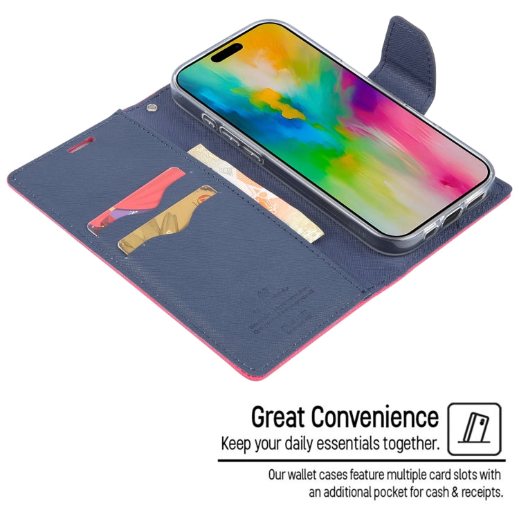 For iPhone 16 Pro GOOSPERY FANCY DIARY Cross Texture Leather Phone Case(Mint Green) - free shipping - PMC Jewellery - Order now!