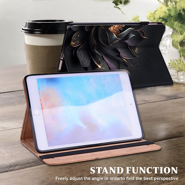 For Honor Pad 8 Crystal Texture Painted Leather Tablet Case(Purple Lotus) - Honor by PMC TechLife | Online Shopping South Africa | PMC TechLife | Buy Now Pay Later Mobicred