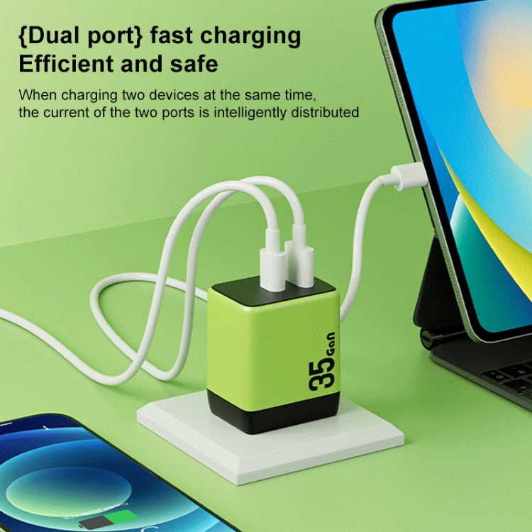 WK WP-U36 35W USB-C / Type-C, USB GaN Fast Charger, Plug Type:UK Plug(Yellow) - USB Charger by WK | Online Shopping South Africa | PMC TechLife | Buy Now Pay Later Mobicred