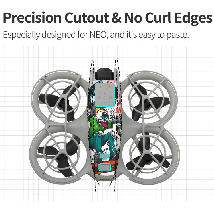 For DJI Neo Drone Body Remote Control Protective Sticker(Grunge Eyes) - free shipping - PMC TechLife - Order now!
