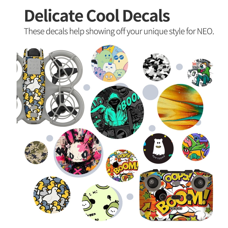 For DJI Neo 2pcs Combo Drone Body Protective Stickers(Dark Camo + Grunge Eyes) - free shipping - PMC TechLife - Order now!