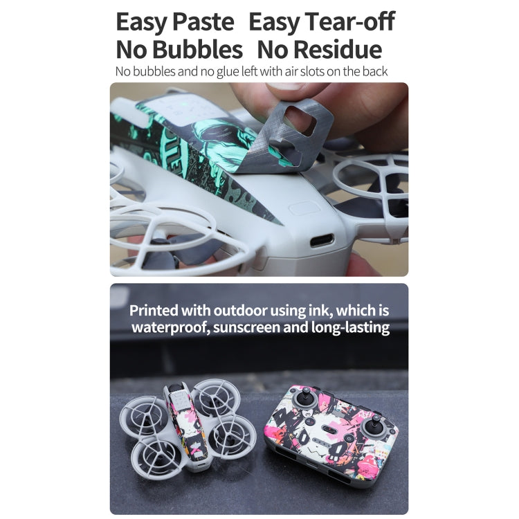 For DJI Neo 2pcs Combo Drone Body Protective Stickers(Green Puppy + Monster Party) - free shipping - PMC TechLife - Order now!