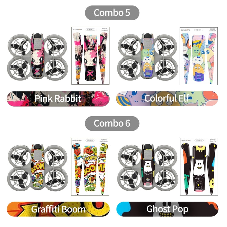 For DJI Neo 2pcs Combo Drone Body Protective Stickers(Dark Camo + Grunge Eyes) - free shipping - PMC TechLife - Order now!