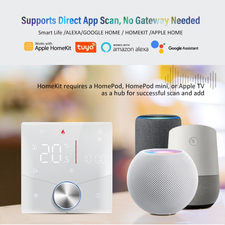 BHT-009GALW-MT Water Heating WiFi Smart Home LED Thermostat with Matter(Black) - Thermostat & Thermometer by PMC Jewellery | Online Shopping South Africa | PMC Jewellery | Buy Now Pay Later Mobicred