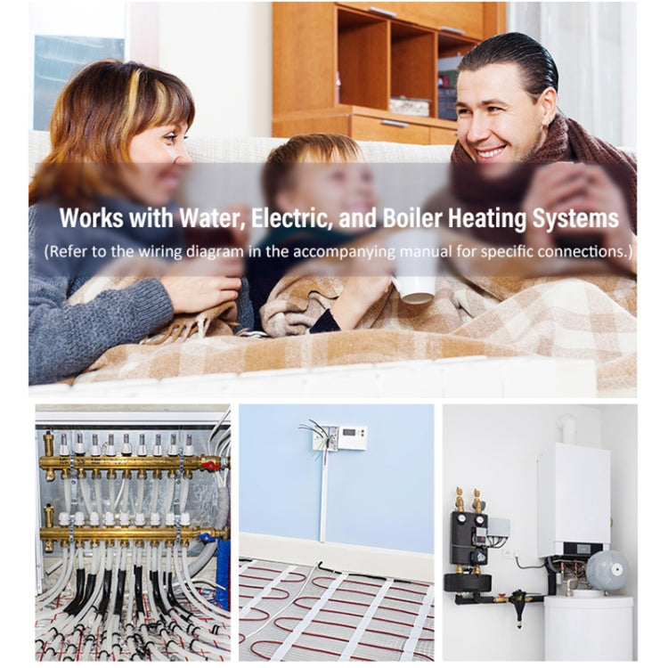 BHT-009GALW-MT Water Heating WiFi Smart Home LED Thermostat with Matter(Black) - Thermostat & Thermometer by PMC Jewellery | Online Shopping South Africa | PMC Jewellery | Buy Now Pay Later Mobicred