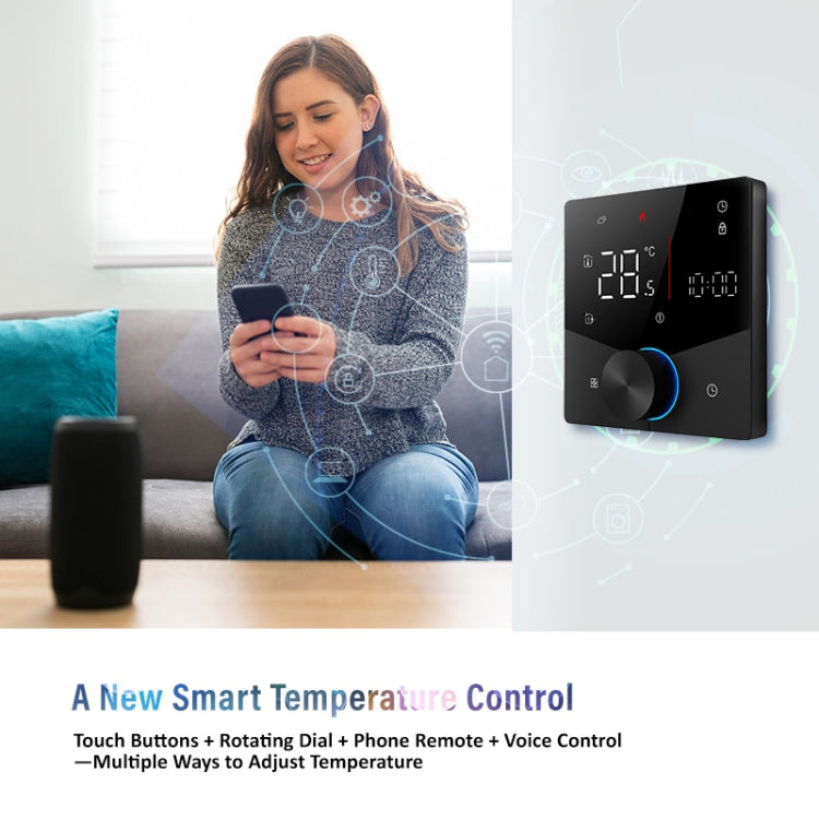 BHT-009GALW-MT Water Heating WiFi Smart Home LED Thermostat with Matter(Black) - Thermostat & Thermometer by PMC Jewellery | Online Shopping South Africa | PMC Jewellery | Buy Now Pay Later Mobicred