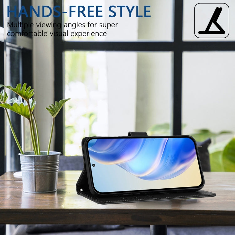 For Sony Xperia 1 VI 2024 Honeycomb Embossing RFID Leather Phone Case(Black) - Sony Cases by PMC Jewellery | Online Shopping South Africa | PMC Jewellery | Buy Now Pay Later Mobicred