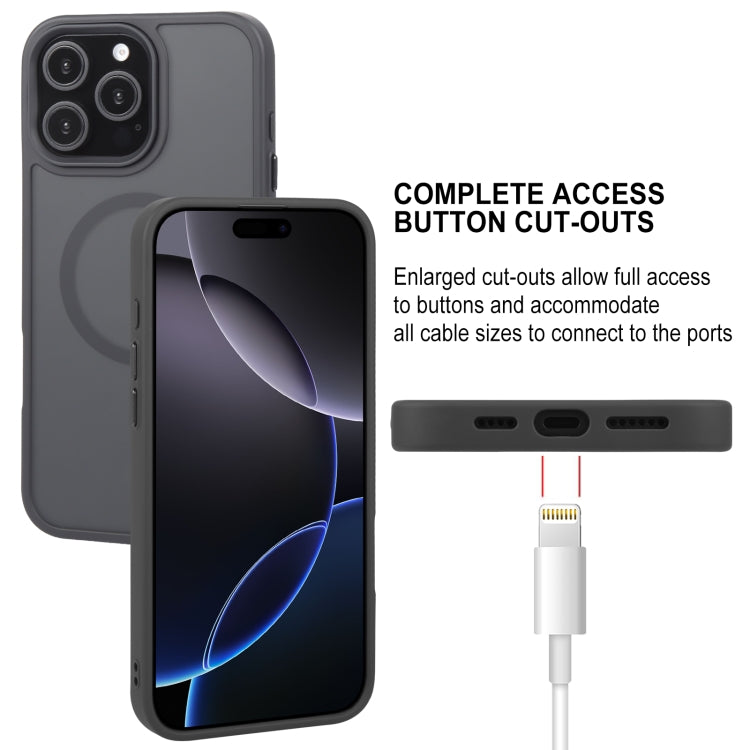 For iPhone 16 Pro GEBEI Skin Feel MagSafe Magnetic Phone Case(Black) -  by GEBEI | Online Shopping South Africa | PMC Jewellery | Buy Now Pay Later Mobicred