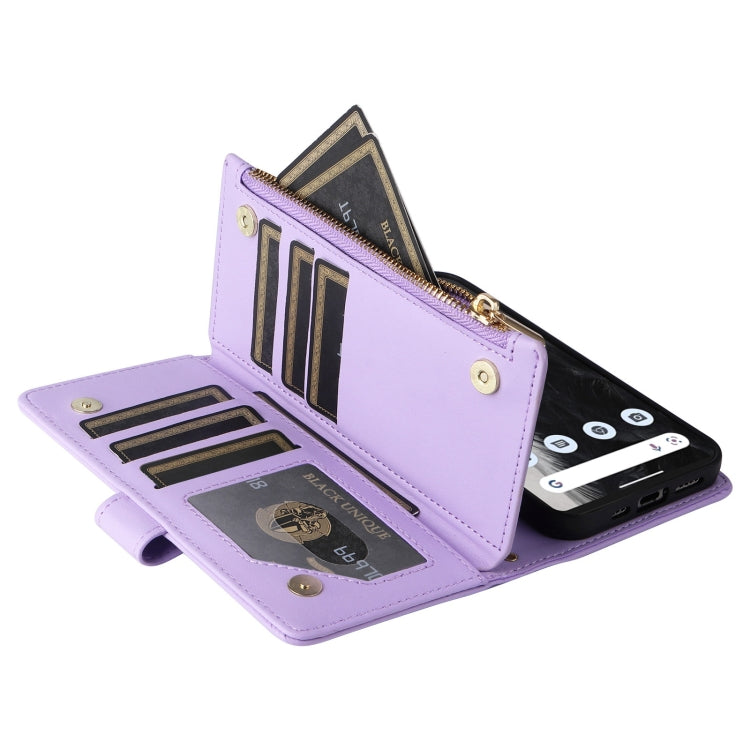 For Google Pixel 7 Crossbody Zipper Wallet Rhombus Leather Phone Case(Purple) - free shipping - PMC TechLife - Order now!