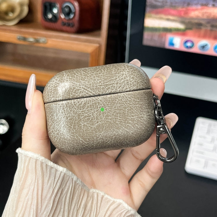 For AirPods 3 Retro Oil Leather Bluetooth Earphones Protective Case(Apricot) - For AirPods 3 by PMC Jewellery | Online Shopping South Africa | PMC Jewellery | Buy Now Pay Later Mobicred