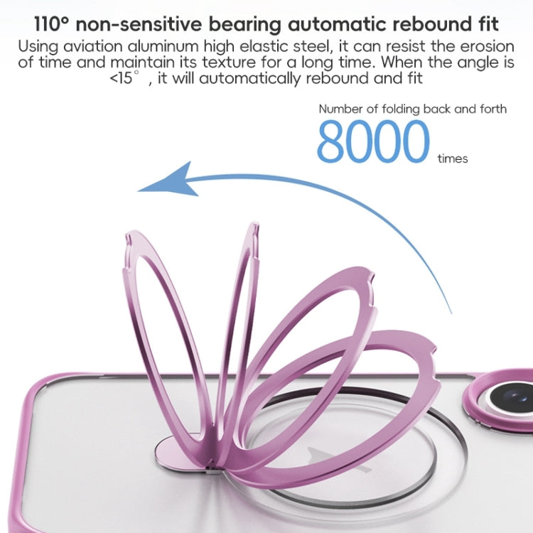 For iPhone 16 ZGA Magsafe Holder PC Hybrid TPU Phone Case(Blue) - free shipping - PMC Jewellery - Order now!