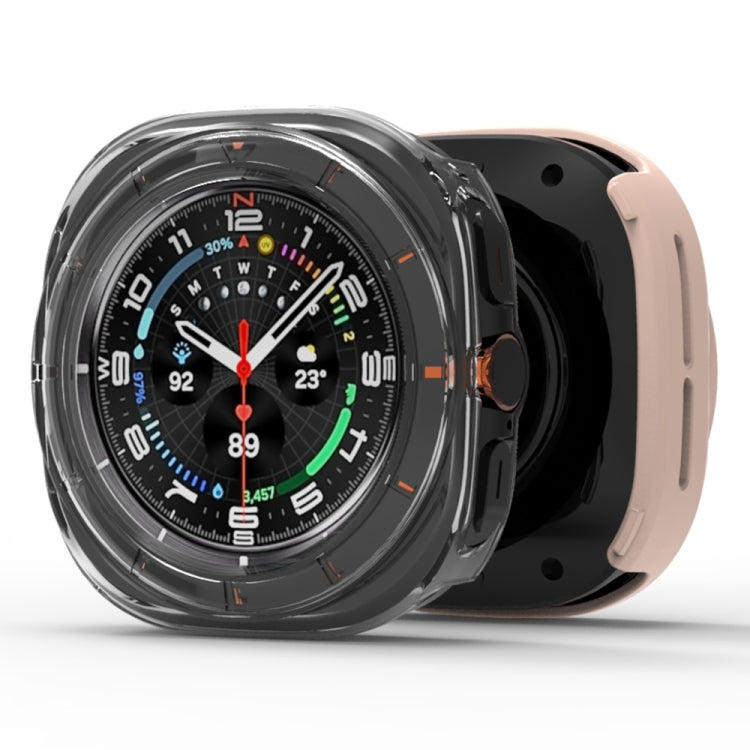 For Samsung Galaxy Watch Ultra 47mm Tempered Glass Film Integrated PC Watch Protective Case(Transparent) - Watch Cases by PMC TechLife | Online Shopping South Africa | PMC TechLife | Buy Now Pay Later Mobicred