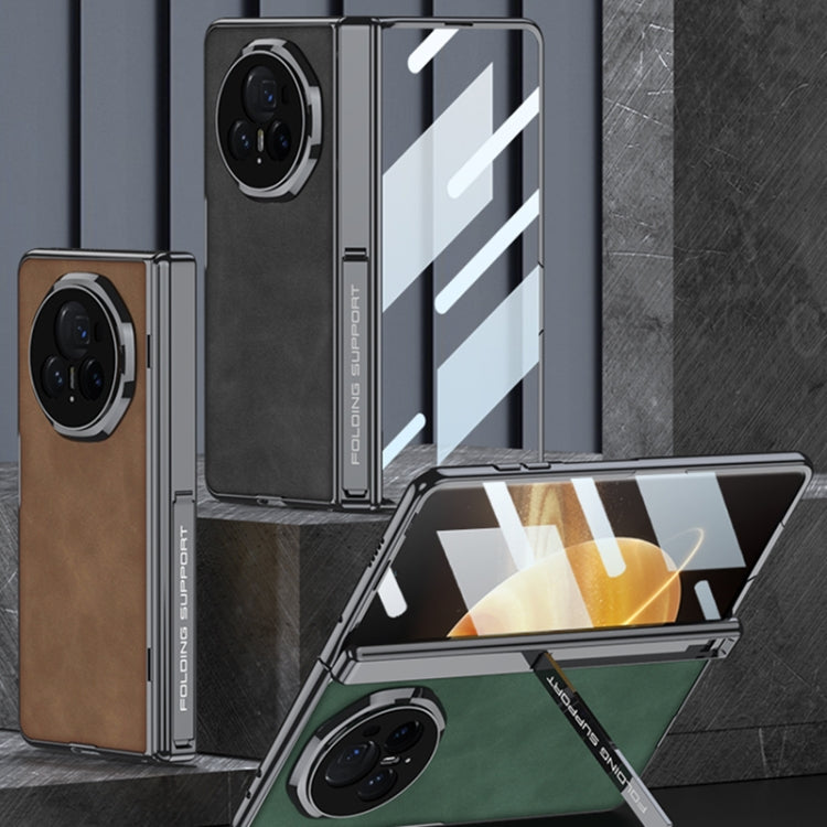 For Honor Magic V3 GKK Integrated Magnetic Fold Hinge Leather Shockproof Phone Case(Matte Black) - free shipping - PMC Jewellery - Order now!