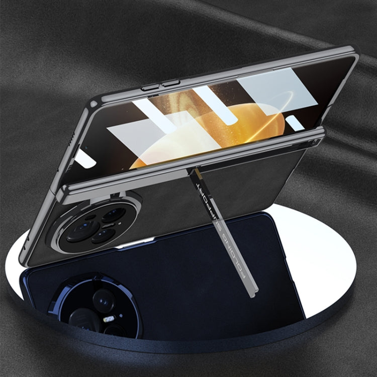 For Honor Magic V3 GKK Integrated Magnetic Fold Hinge Leather Shockproof Phone Case(Matte Gray) - free shipping - PMC Jewellery - Order now!