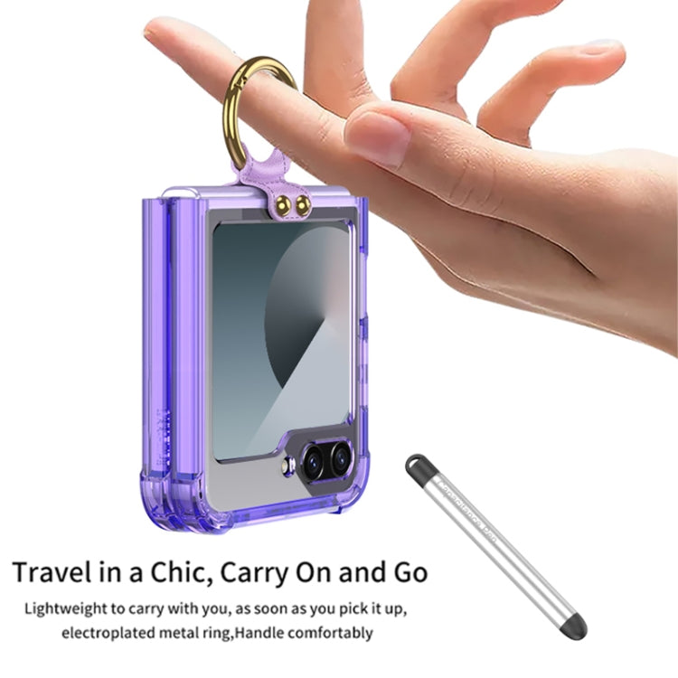For Samsung Galaxy Z Flip6 GKK Airbag Protective Phone Case with Ring & Pen(Purple) - free shipping - PMC Jewellery - Order now!