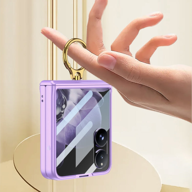 For Xiaomi Mix Flip GKK Integrated Magnetic Hinged Flip Case with Ring Holder(Purple) - free shipping - PMC Jewellery - Order now!