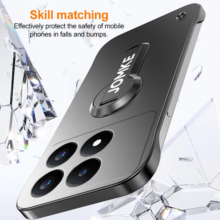 For Redmi K70 Baking Varnish 360 Rotate Holder No Frame PC Phone Case(Green) - Xiaomi Cases by PMC Jewellery | Online Shopping South Africa | PMC Jewellery | Buy Now Pay Later Mobicred