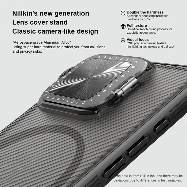 For iPhone 16 Pro NILLKIN CamShield Prop MagSafe Magnetic Translucent PC Phone Case(Black) - free shipping - PMC Jewellery - Order now!