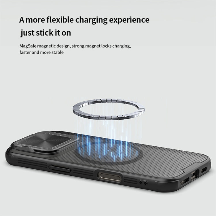 For iPhone 16 Pro NILLKIN CamShield Prop MagSafe Magnetic Translucent PC Phone Case(Black) - free shipping - PMC Jewellery - Order now!