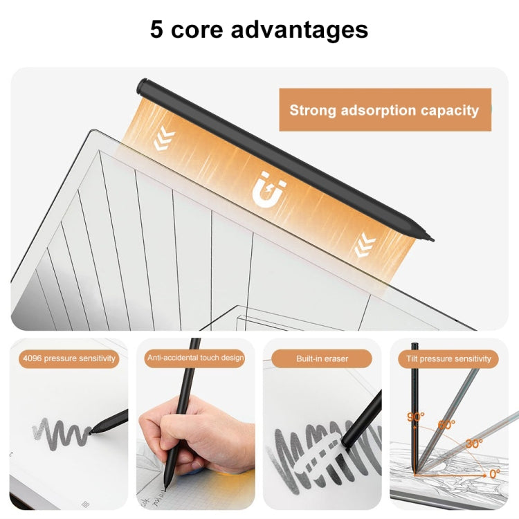 4096 Tilt Pressure-sensitive Prevent Accidental Touch Magnetic Stylus Pen for Samsung Tab(Black) - Stylus Pen by PMC TechLife | Online Shopping South Africa | PMC TechLife | Buy Now Pay Later Mobicred