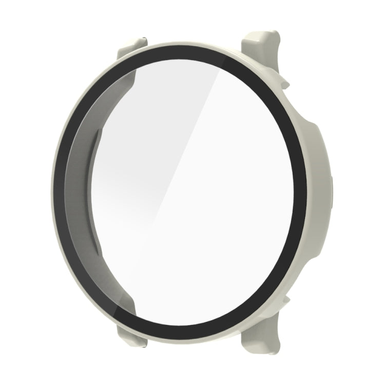 For Huawei Watch GT 5 41mm Tempered Glass Film Integrated PC Watch Protective Case(Ivory White) - Watch Cases by PMC TechLife | Online Shopping South Africa | PMC TechLife | Buy Now Pay Later Mobicred