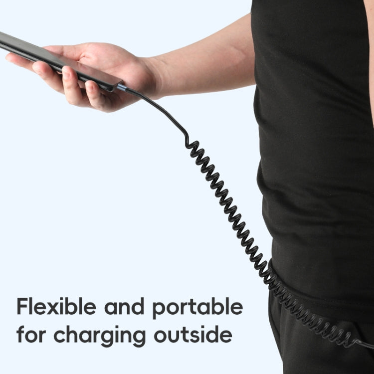 For LeadingIdeal L9 / L8 / L7 / L6 PD65W Type-C Elbow to Type-C, 8 Pin Spring Charging Cable(Brown) - Car Charger by PMC TechLife | Online Shopping South Africa | PMC TechLife | Buy Now Pay Later Mobicred