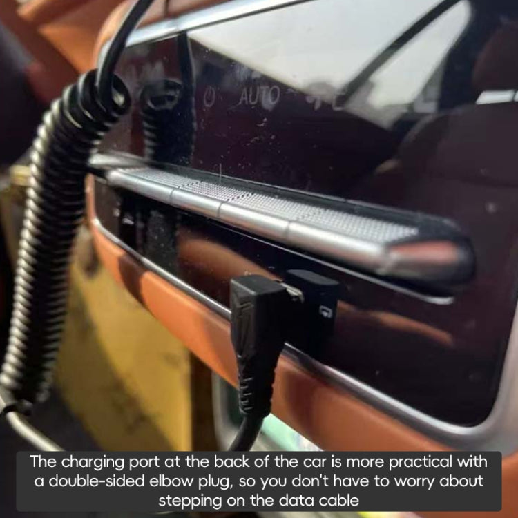 For LeadingIdeal L9 / L8 / L7 / L6 PD65W Type-C Elbow to Type-C, 8 Pin Spring Charging Cable(Brown) - Car Charger by PMC TechLife | Online Shopping South Africa | PMC TechLife | Buy Now Pay Later Mobicred