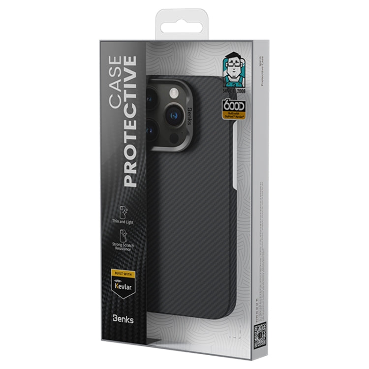 For iPhone 16 Plus Benks Classic Kevlar 600D Fiber MagSafe Phone Case(Black) - free shipping - PMC Jewellery - Order now!