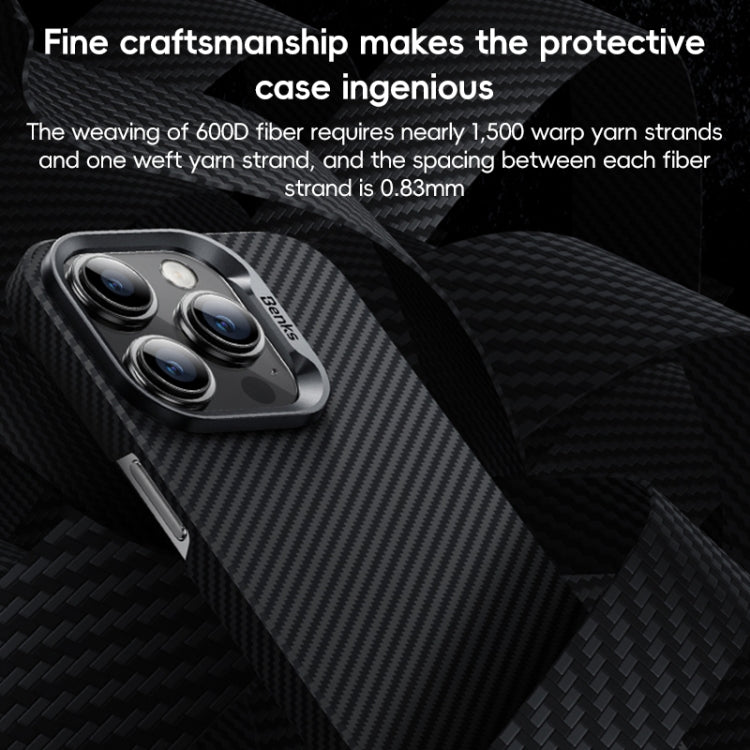 For iPhone 16 Pro Benks Classic Kevlar 600D Fiber MagSafe Phone Case(Black) - free shipping - PMC Jewellery - Order now!