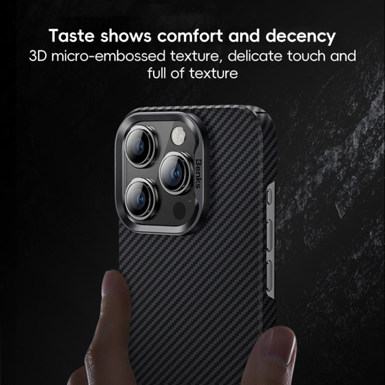 For iPhone 16 Plus Benks Classic Kevlar 600D Fiber MagSafe Phone Case(Black) - free shipping - PMC Jewellery - Order now!