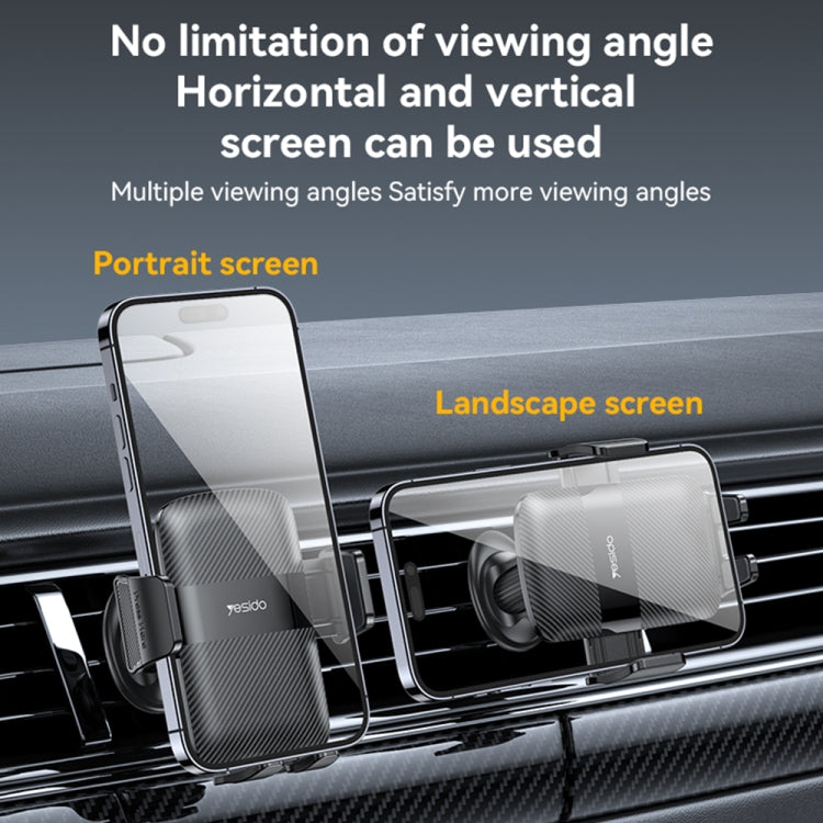 Yesido C251 Car Air Outlet Gravity Clamp Mobile Phone Holder(Black) - Universal Car Holders by Yesido | Online Shopping South Africa | PMC Jewellery | Buy Now Pay Later Mobicred