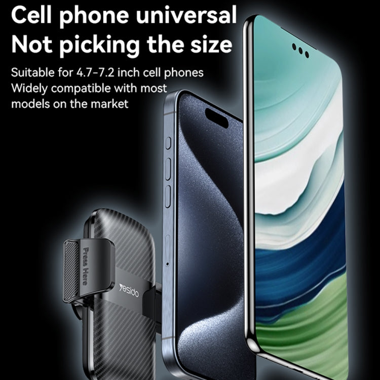 Yesido C251 Car Air Outlet Gravity Clamp Mobile Phone Holder(Black) - Universal Car Holders by Yesido | Online Shopping South Africa | PMC Jewellery | Buy Now Pay Later Mobicred