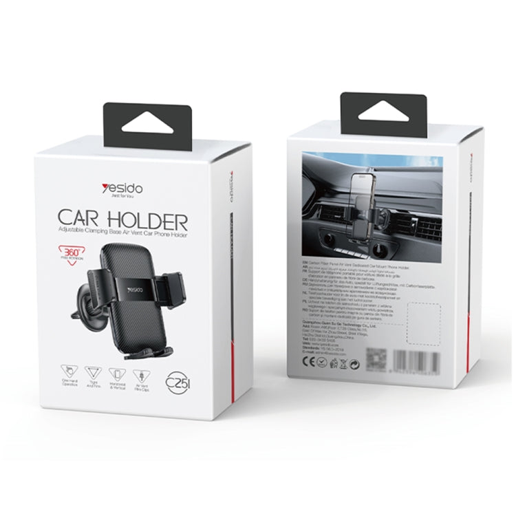 Yesido C251 Car Air Outlet Gravity Clamp Mobile Phone Holder(Black) - Universal Car Holders by Yesido | Online Shopping South Africa | PMC Jewellery | Buy Now Pay Later Mobicred