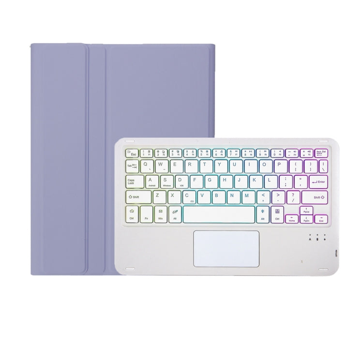 For Huawei MatePad SE 11 2024 AH21-AS Ultra-thin Detachable Backlight Bluetooth Keyboard Leather Tablet Case with Touchpad(Lavender White) - Others Keyboard by PMC Jewellery | Online Shopping South Africa | PMC Jewellery | Buy Now Pay Later Mobicred