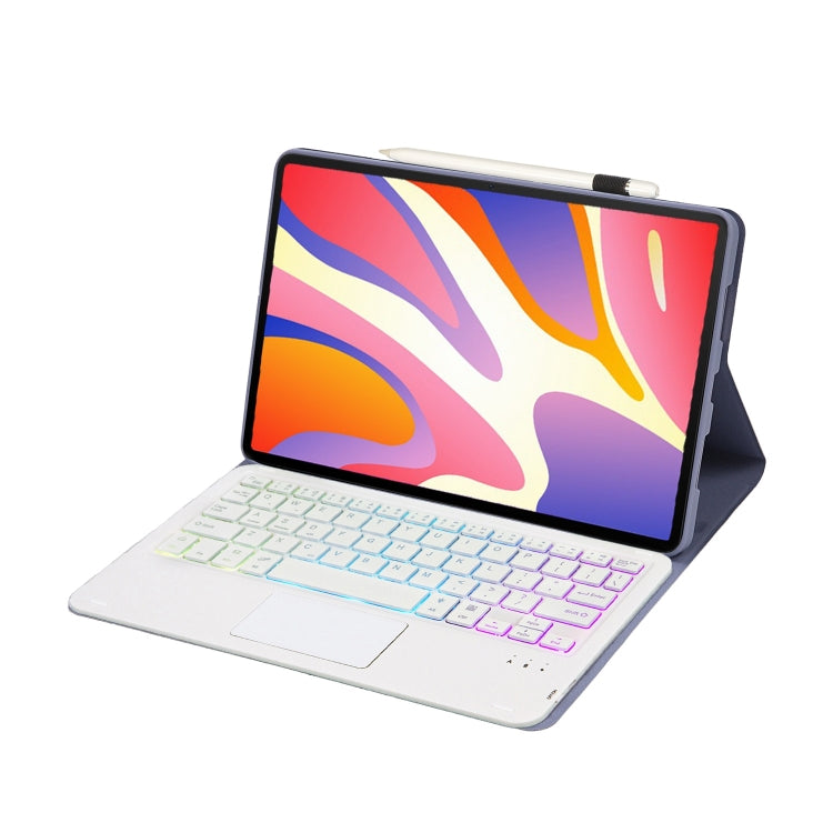 For Huawei MatePad SE 11 2024 AH21-AS Ultra-thin Detachable Backlight Bluetooth Keyboard Leather Tablet Case with Touchpad(Lavender White) - Others Keyboard by PMC Jewellery | Online Shopping South Africa | PMC Jewellery | Buy Now Pay Later Mobicred