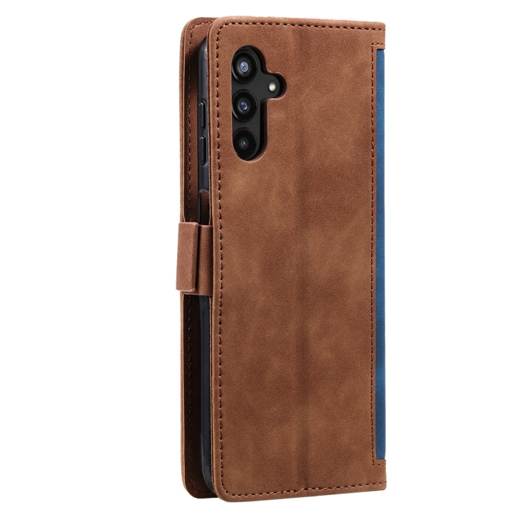 For Samsung Galaxy S25+ 5G Retro Splicing Horizontal Flip Leather Phone Case(Blue) - Galaxy S25+ 5G Cases by PMC TechLife | Online Shopping South Africa | PMC TechLife | Buy Now Pay Later Mobicred