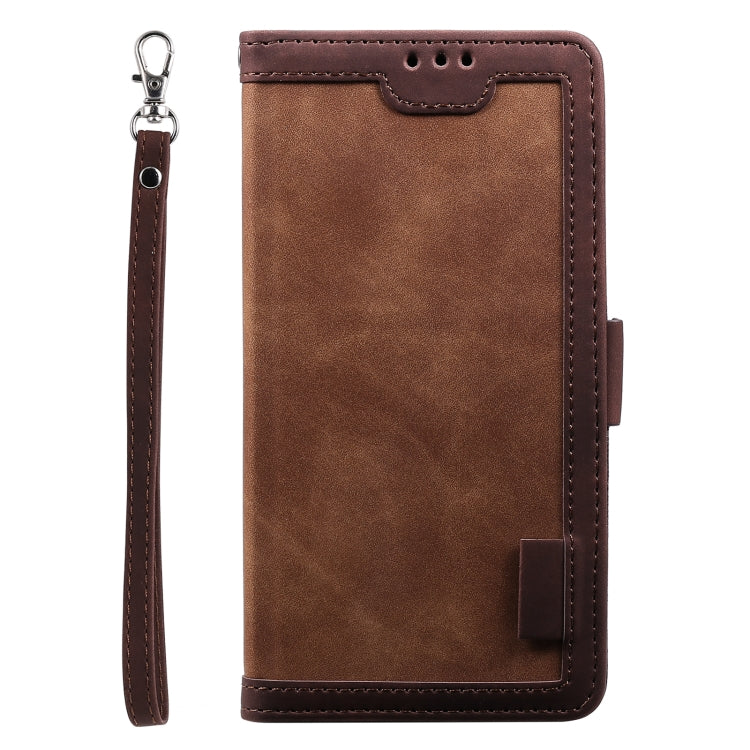 For Samsung Galaxy S25 Ultra 5G Retro Splicing Horizontal Flip Leather Phone Case(Brown) - Galaxy S25 Ultra 5G Cases by PMC TechLife | Online Shopping South Africa | PMC TechLife | Buy Now Pay Later Mobicred