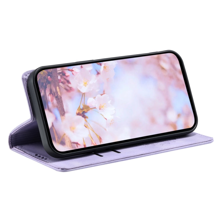 For Samsung Galaxy S25+ 5G Totem Embossed Magnetic Leather Phone Case(Purple) - Galaxy S25+ 5G Cases by PMC Jewellery | Online Shopping South Africa | PMC Jewellery | Buy Now Pay Later Mobicred