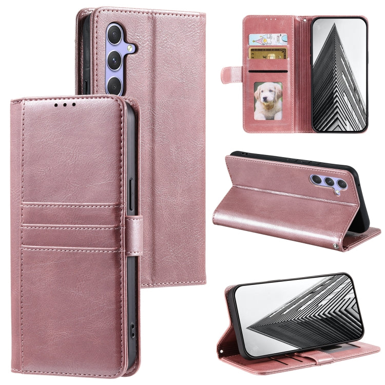 For Samsung Galaxy S25+ 5G Simple 6-Card Wallet Leather Phone Case(Rose Gold) - Galaxy S25+ 5G Cases by PMC TechLife | Online Shopping South Africa | PMC TechLife | Buy Now Pay Later Mobicred